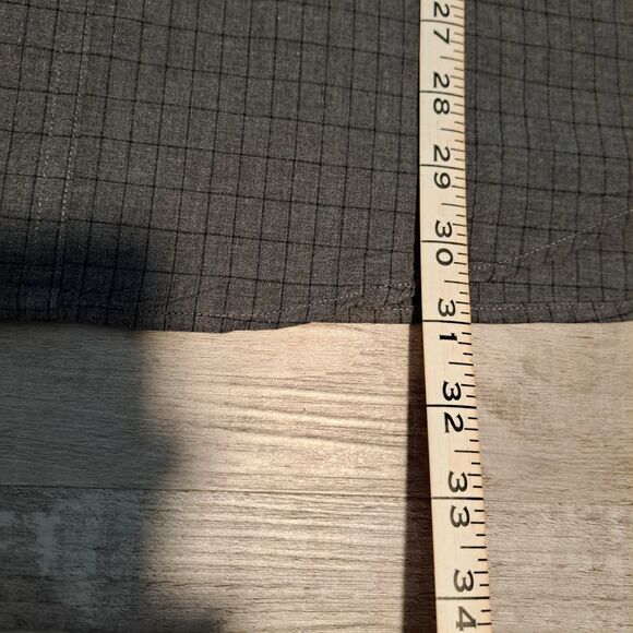 Chaps Ralph Lauren VTG Men’s Long Sleeve Button Up Shirt Gray Windowpane Large - Picture 10 of 10